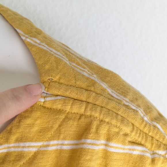 Marine Layer Blaine Cinch Tee Yellow Stripe Size M - Picture 8 of 10